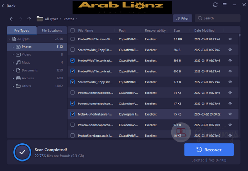 برنامج iTop Data Recovery Pro النسخة الكاملة - استعادة الملفات المحذوفة بسهولة Arablionz.org