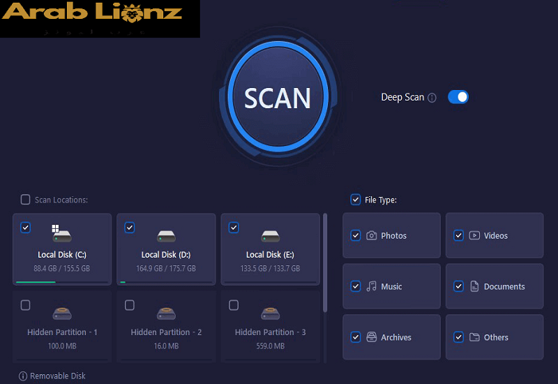 برنامج iTop Data Recovery Pro النسخة الكاملة - استعادة الملفات المحذوفة بسهولة Arablionz.org