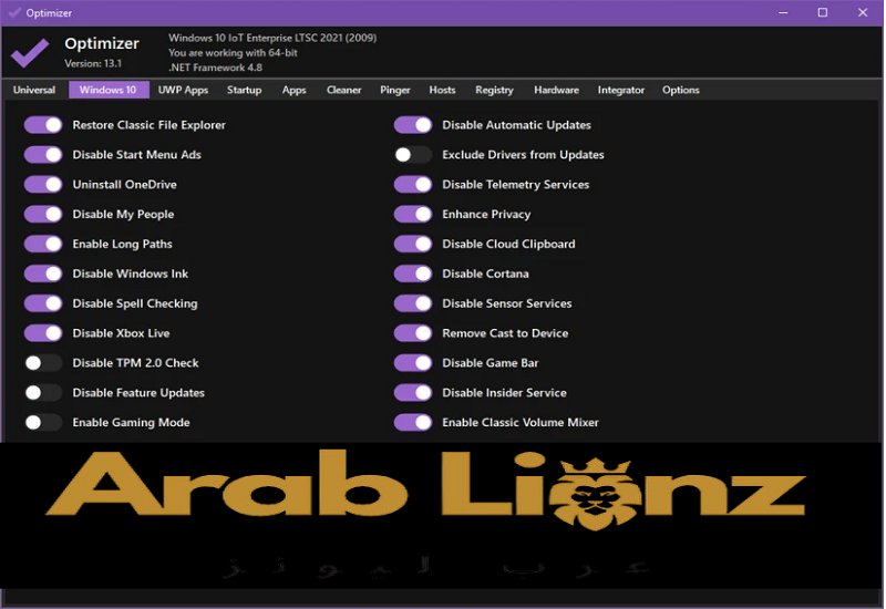 تنزيل Optimizer لتحسين سرعة وأداء جهاز الكمبيوتر الخاص بك _Arablionz.org