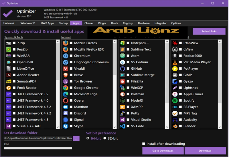 تنزيل Optimizer لتحسين سرعة وأداء جهاز الكمبيوتر الخاص بك _Arablionz.org