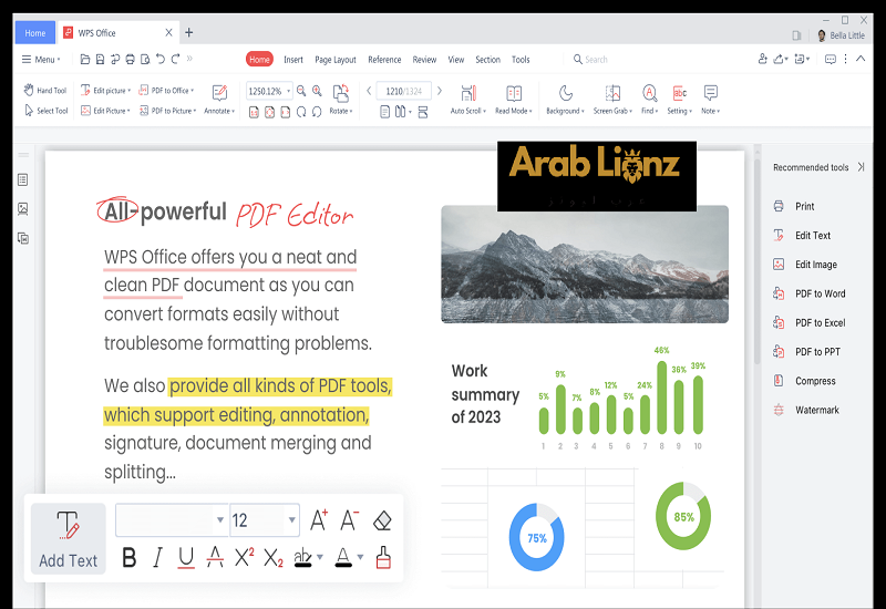 تنزيل الإصدار المحدث من WPS Office Premium 11.2.0.8339 مع التنشيط Arablionz.org