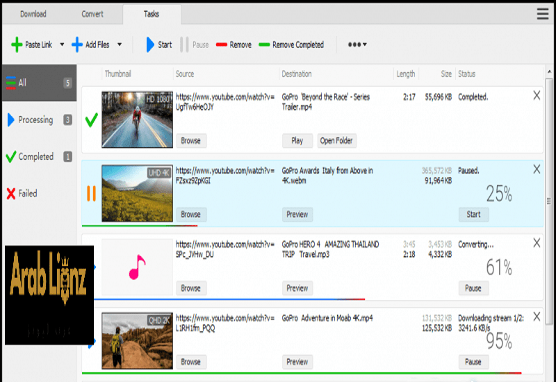 Any Video Downloader Pro (لنظامي التشغيل Windows 32 بت و64 بت) Arablionz.org