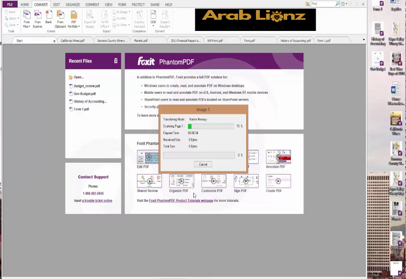 Foxit PhantomPDF Business هو الحل الشامل لتحرير وإنشاء وتحويل ملفات PDF Arablionz.org