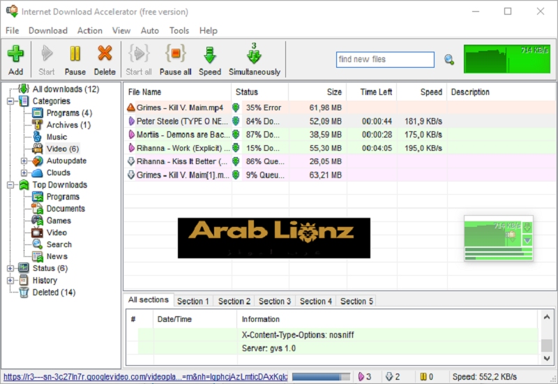 تنزيل Internet Download Accelerator Pro (IDA) – مدير تنزيل ملفات كامل Arablionz.org