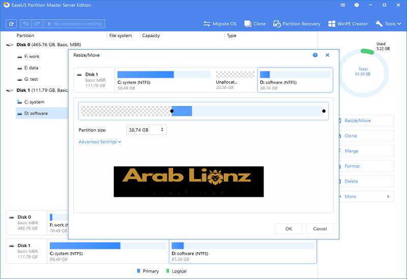 تنزيل النسخة الكاملة من EaseUS Partition Master Technician Edition Arablionz.org