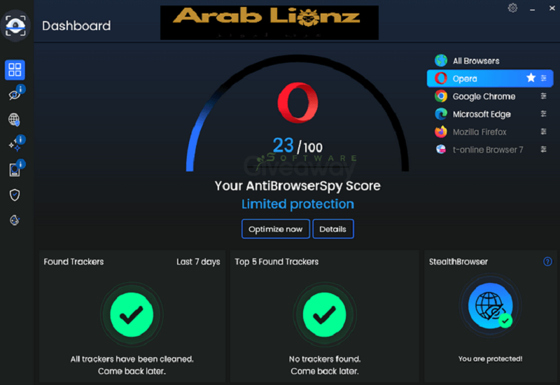 قم بتنزيل Abelssoft AntiBrowserSpy لحماية متصفحك من الاختراق Arablionz.org