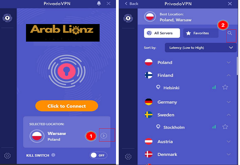 تنزيل PrivadoVPN – أفضل وأكثر VPN أمانًا لحماية خصوصيتك وبياناتك Arablionz.org