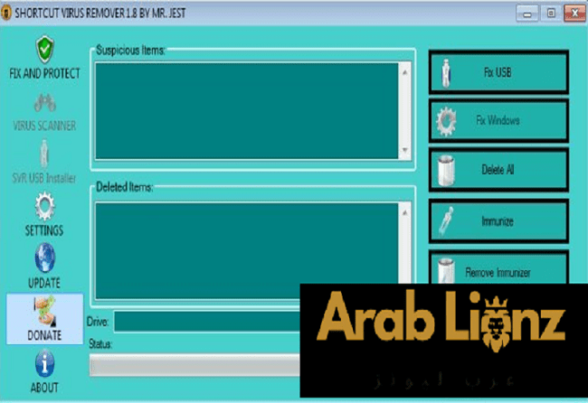 تنزيل برنامج Shortcut Virus Remover لإزالة الفيروسات نهائيًا من جهاز الكمبيوتر الخاص بك Arablionz.org