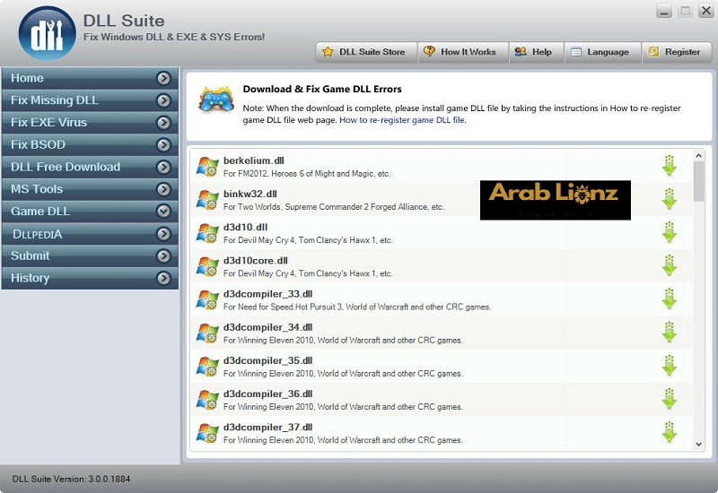 تنزيل حزمة DLL Suite كاملة – إصلاح ملفات DLL المفقودة والتالفة في نظام Windows